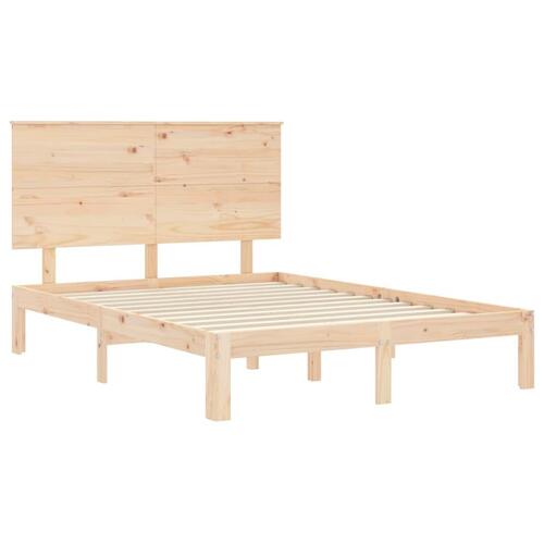 Sengeramme uden madras 140x200 cm massivt fyrretræ
