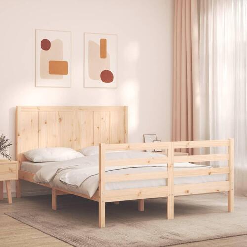 Sengeramme med sengegavl Small Double massivt træ