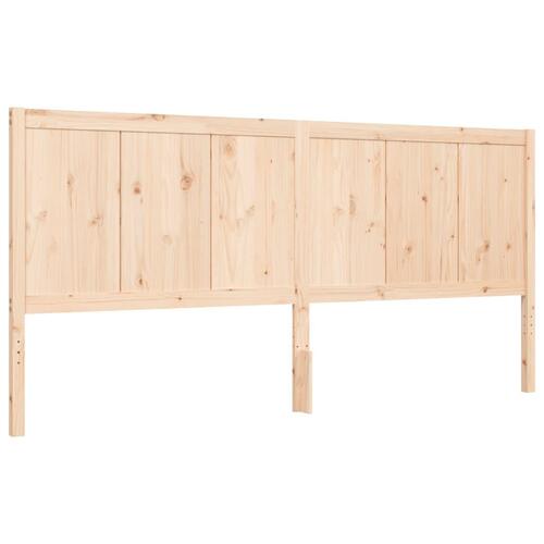Sengeramme med sengegavl 200x200 cm massivt træ