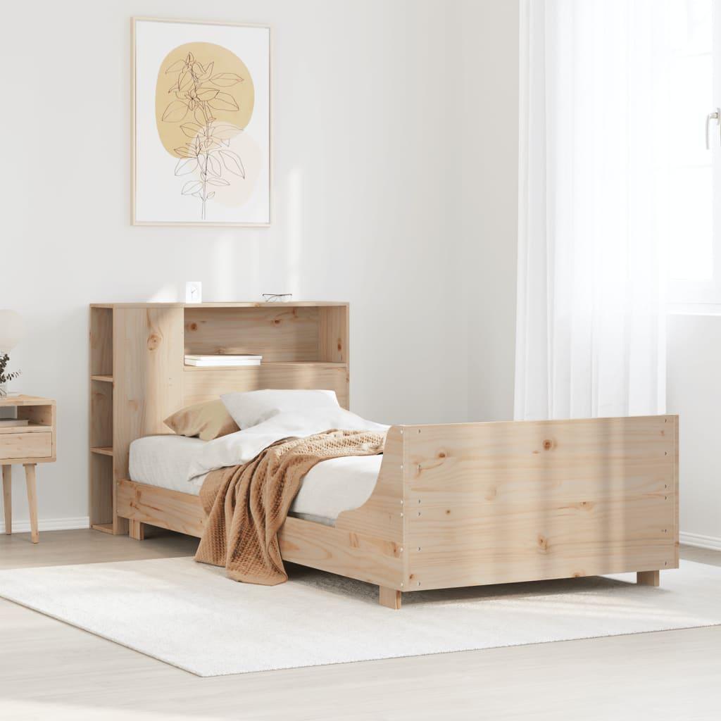 Sengeramme uden madras 90x190 cm massivt fyrretræ