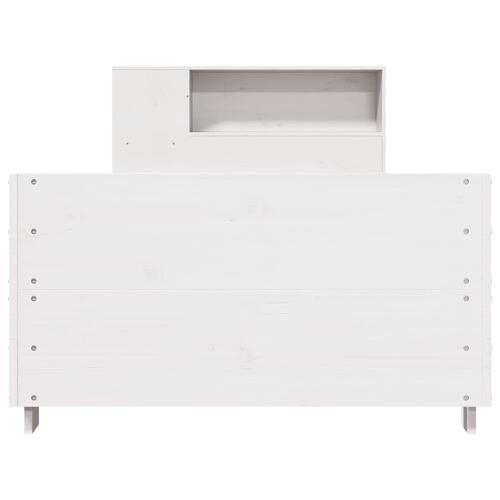 Sengeramme uden madras 90x190 cm massivt fyrretræ hvid