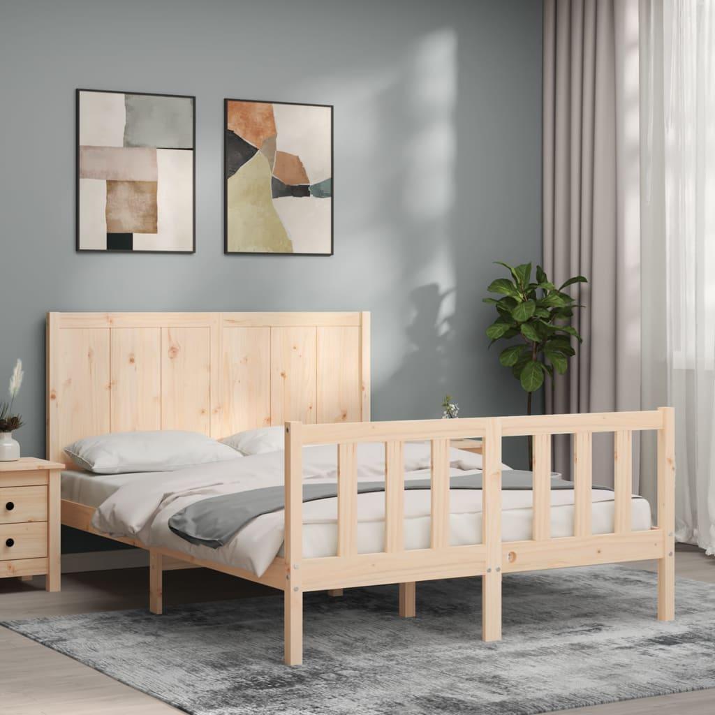 Sengeramme med sengegavl Small Double massivt træ