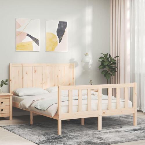 Sengeramme med sengegavl Small Double massivt træ