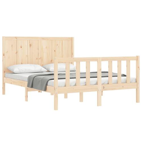 Sengeramme med sengegavl Small Double massivt træ