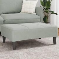 Fodskammel 77x55x31 cm velour lysegrå