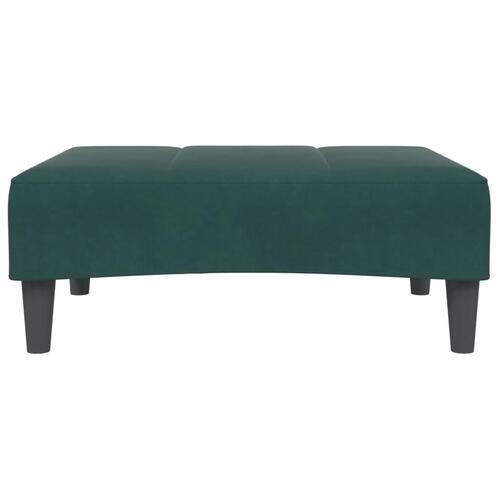Fodskammel 77x55x31 cm velour mørkegrøn