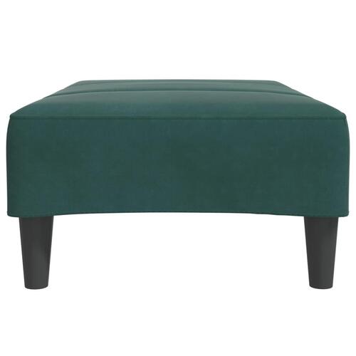 Fodskammel 77x55x31 cm velour mørkegrøn