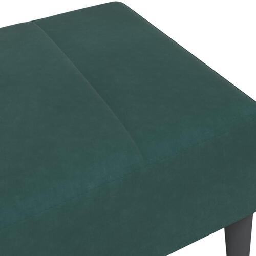 Fodskammel 77x55x31 cm velour mørkegrøn