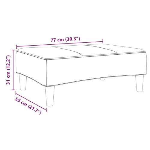 Fodskammel 77x55x31 cm velour mørkegrøn