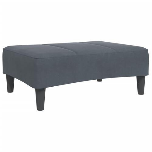 Fodskammel 77x55x31 cm velour mørkegrå