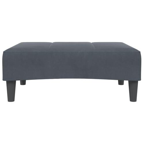 Fodskammel 77x55x31 cm velour mørkegrå