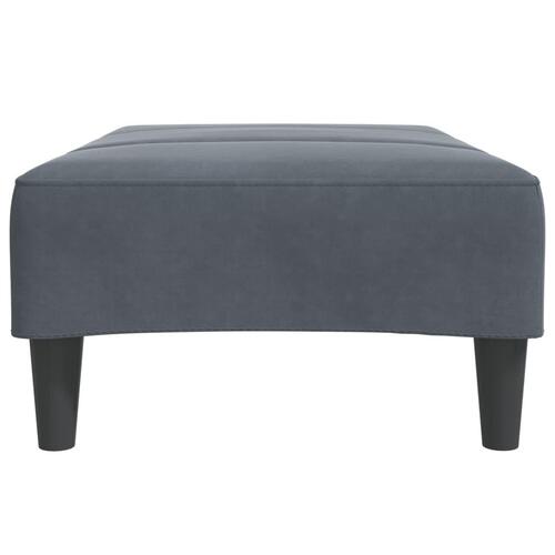 Fodskammel 77x55x31 cm velour mørkegrå