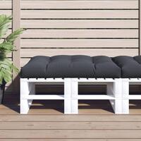 Pallehynde 120x80x12 cm stof antracitgrå