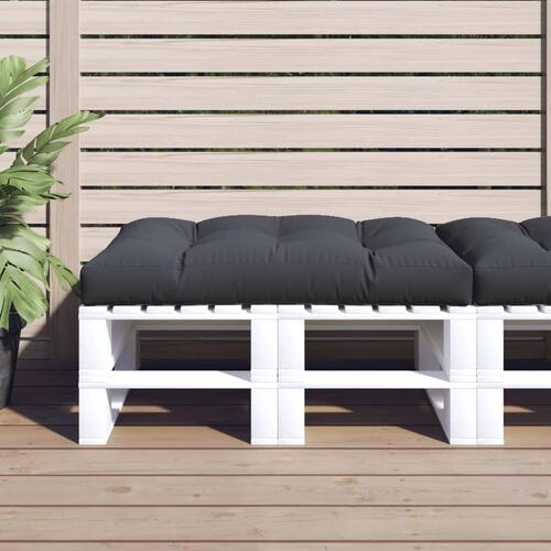 Pallehynde 120x80x12 cm stof antracitgrå
