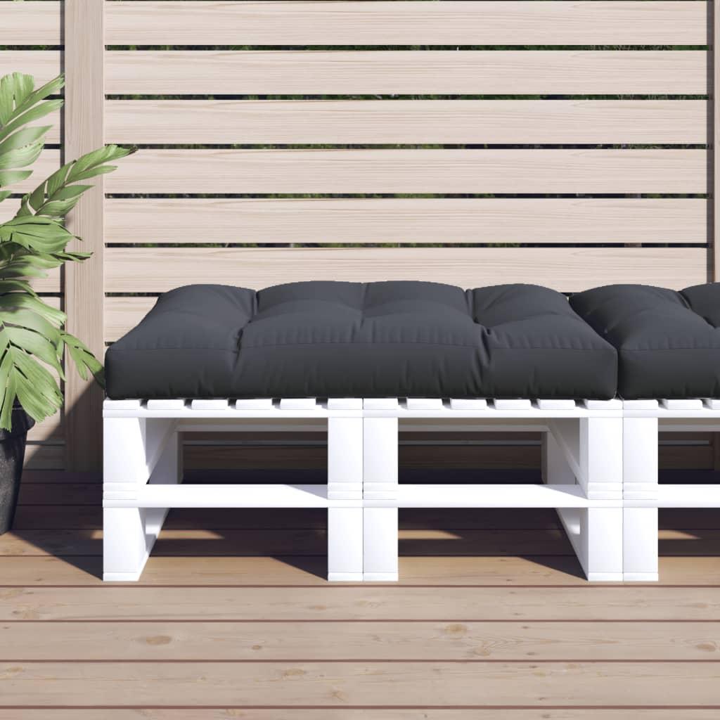 Pallehynde 120x80x12 cm stof antracitgrå