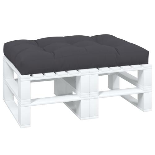 Pallehynde 120x80x12 cm stof antracitgrå