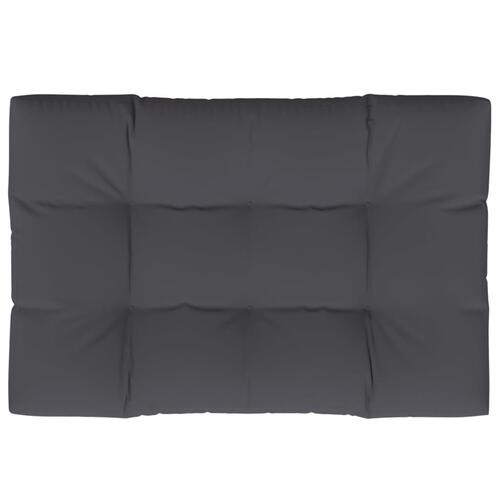 Pallehynde 120x80x12 cm stof antracitgrå