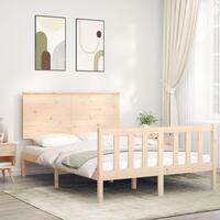Sengeramme uden madras 140x190 cm massivt fyrretræ