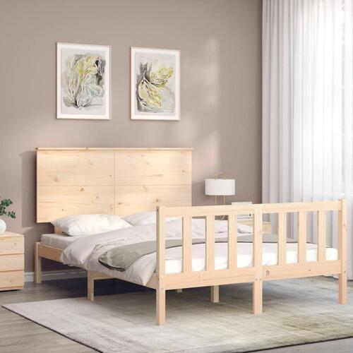 Sengeramme uden madras 140x190 cm massivt fyrretræ