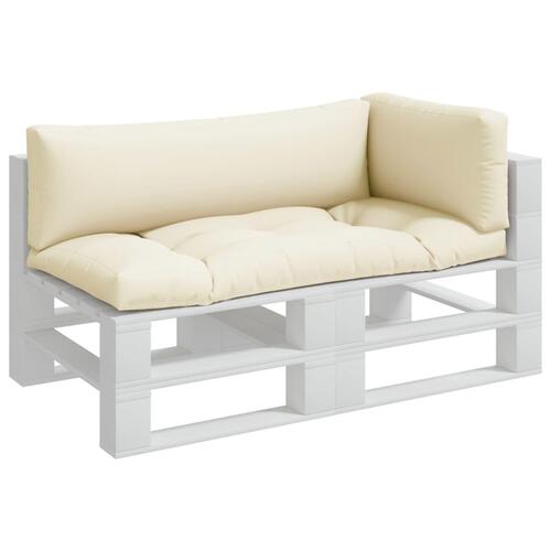 Pallehynder 3 stk. stof cremefarvet