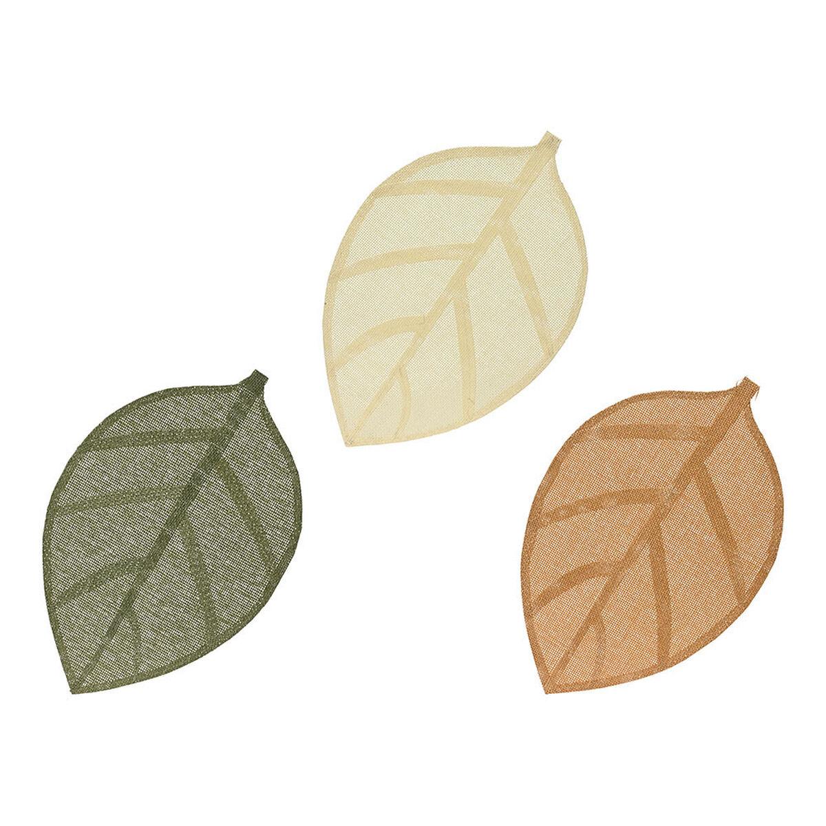 EDM Product dækkeserviet i naturlig fiber 30 × 46,5 cm - bladmotiv