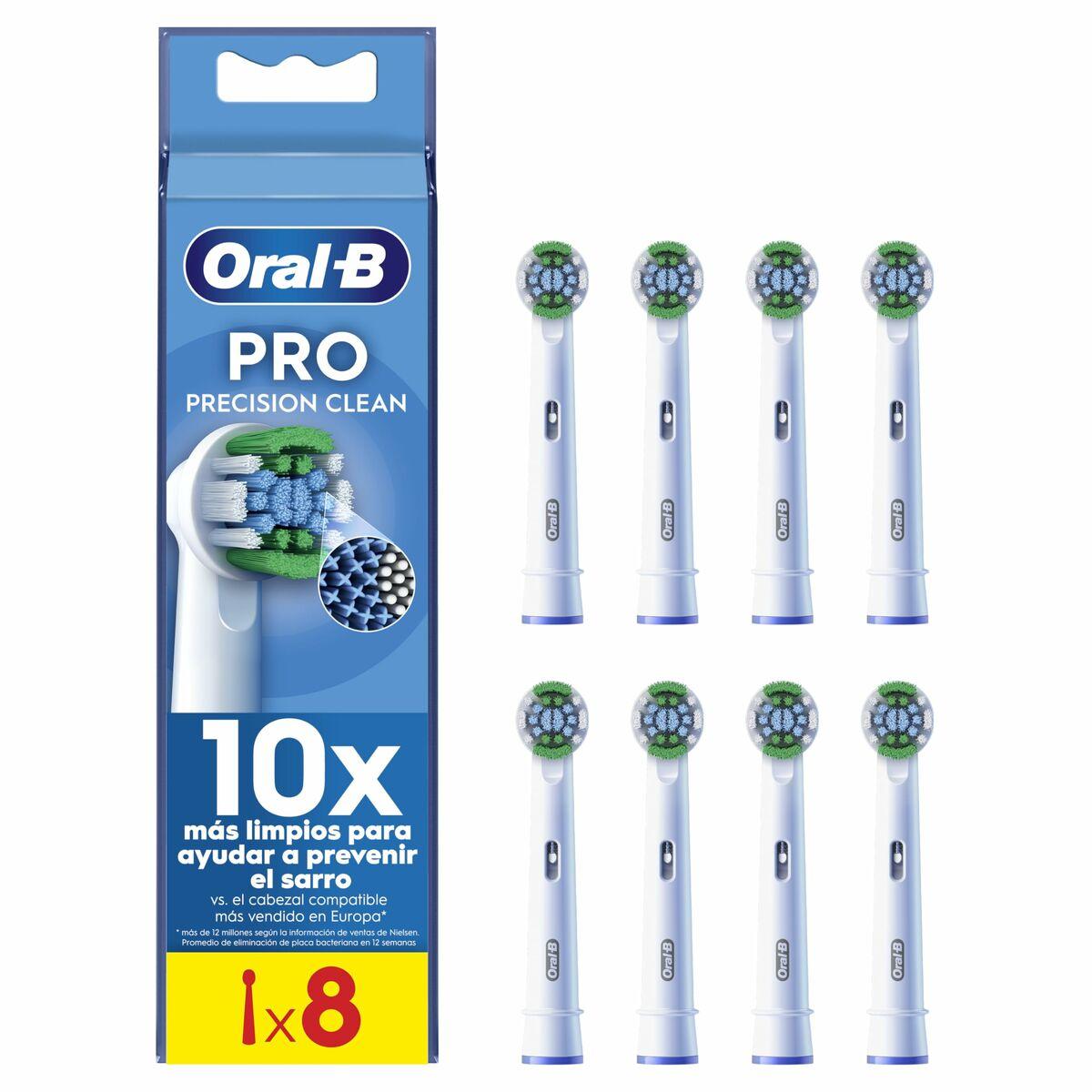 Oral-B Precision Clean tandbørstehoveder - 8 stk., hvid