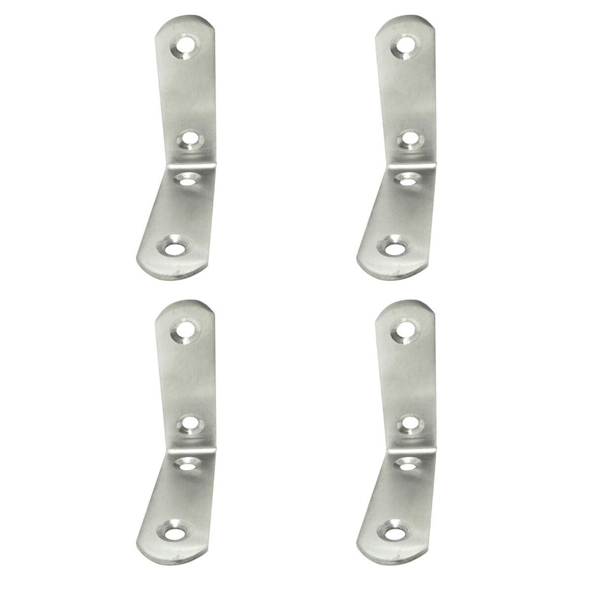 EDM Product vinkelbeslag 6 × 6 × 1,9 cm - rustfrit stål (4 stk.)