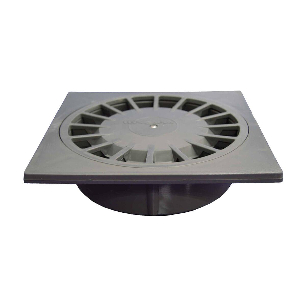 Tecnoagua Afløb T-88 PVC, vertikalt 15 × 15 cm, Ø 7,5-5 cm