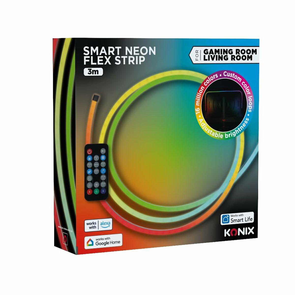 KONIX Smart Neon Flex LED-bånd 3 m - multifarvet