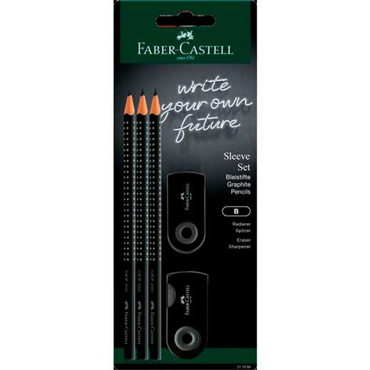 Faber-Castell Grip 2001 blyantsæt - sort, trekantet, B (5 dele) billede