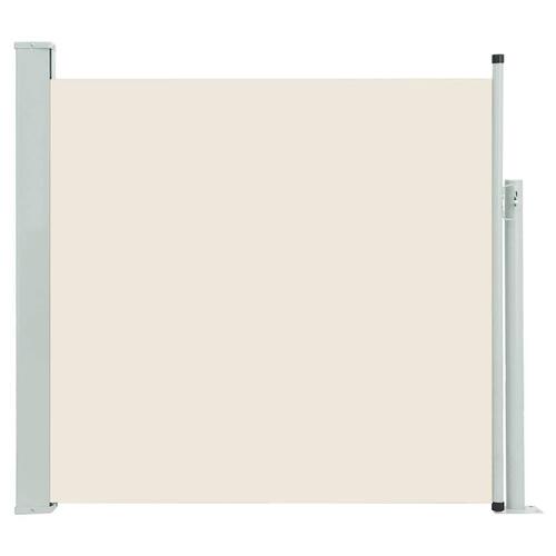 Sammenrullelig sidemarkise til terrassen 100x500 cm cremefarvet