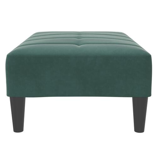 Fodskammel 77x55x31 cm velour mørkegrøn