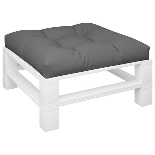 Pallehynde 80x80x12 cm stof grå
