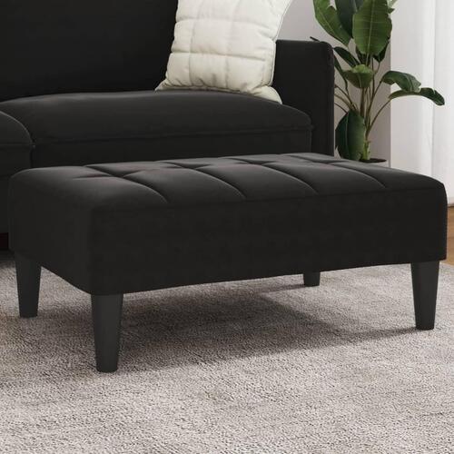 Fodskammel 77x55x31 cm velour sort