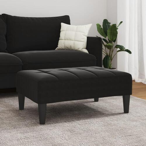 Fodskammel 77x55x31 cm velour sort