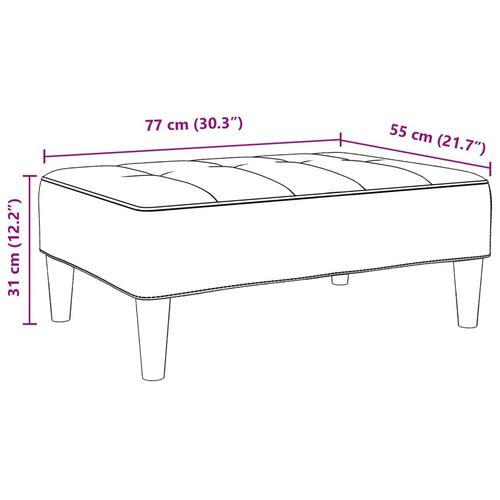 Fodskammel 77x55x31 cm velour sort