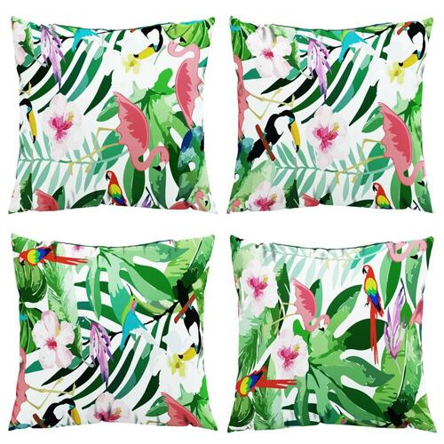 Pyntepuder 4 stk. 60x60 cm stof flerfarvet