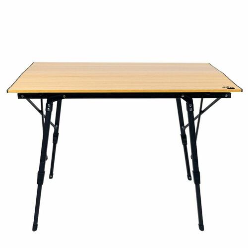 Sammenklappeligt bord Aktive 90 x 70 x 57 cm Camping Sort Brun Aluminium