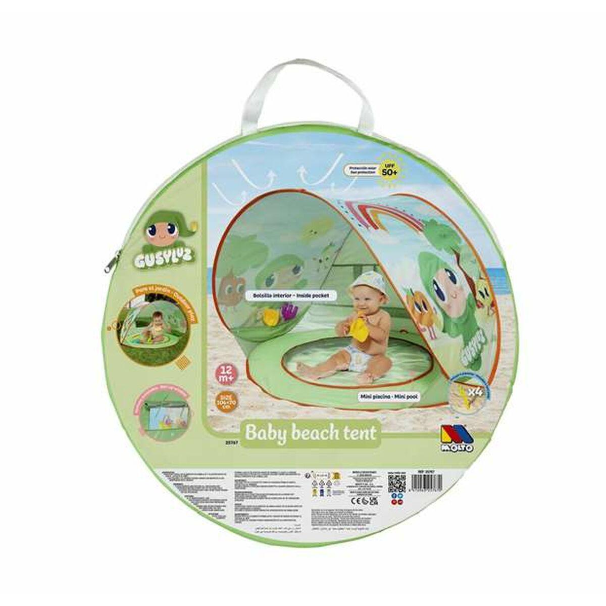 Strandtelt til baby med soppebassin - Moltó, multifarvet