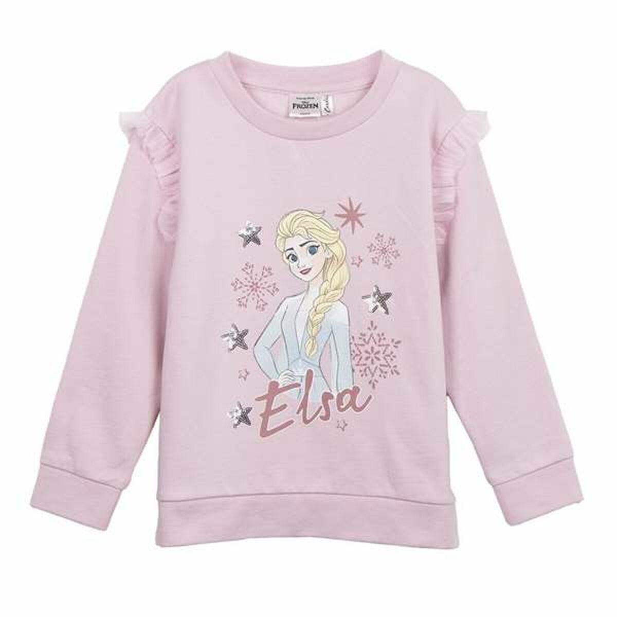 Frozen sweatshirt til børn - lyserød, 5 år