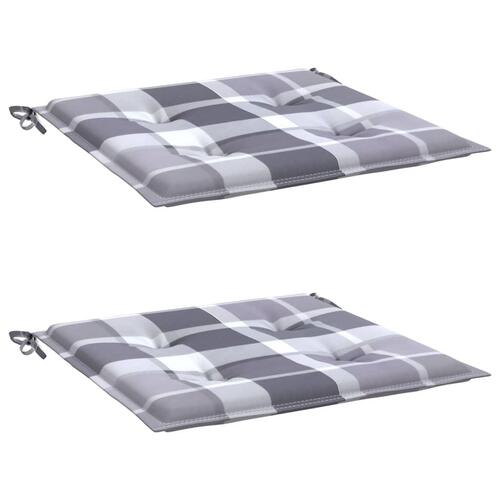 Hynder til havestol 2 stk. 50x50x3 cm oxfordstof gråternet