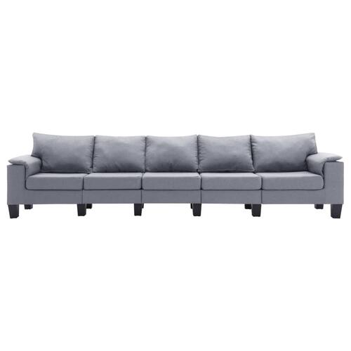 5-personers sofa stof lysegrå