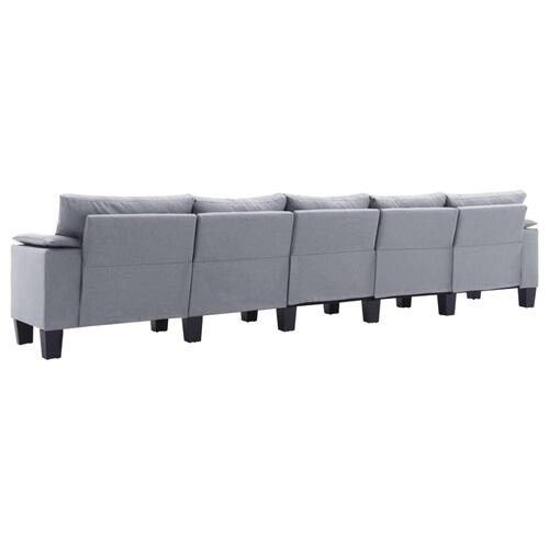 5-personers sofa stof lysegrå