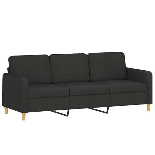 Sofasæt 4 dele med hynder stof sort