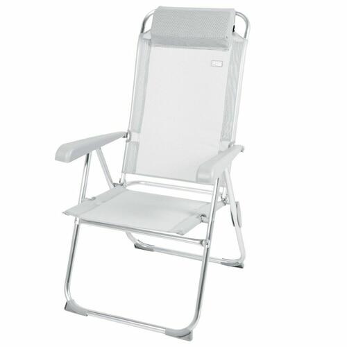 Polstrede Campingstol Aktive Indstillelig Grå 44 x 55 x 101 cm