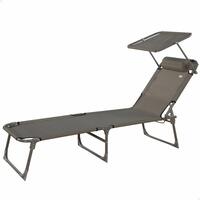 Ležalnik Colorbaby Foldbar Parasol Grå 193 x 53 x 30 cm