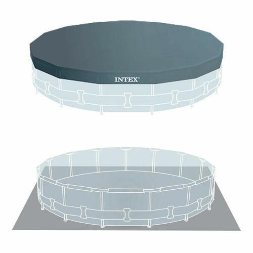 Rundt Bassin med Filtersystem Intex 457 x 122 cm Cirkulær