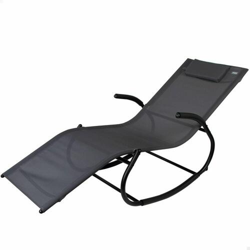 Ležalnik Aktive Sort Stål tekstil 172 x 53 x 75 cm