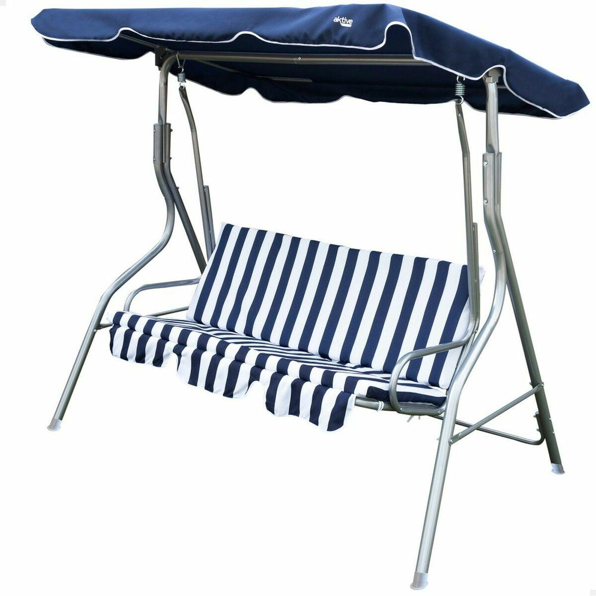 Gyngestol Aktive 3 steder Blå Hvid 180 x 107 x 160 cm