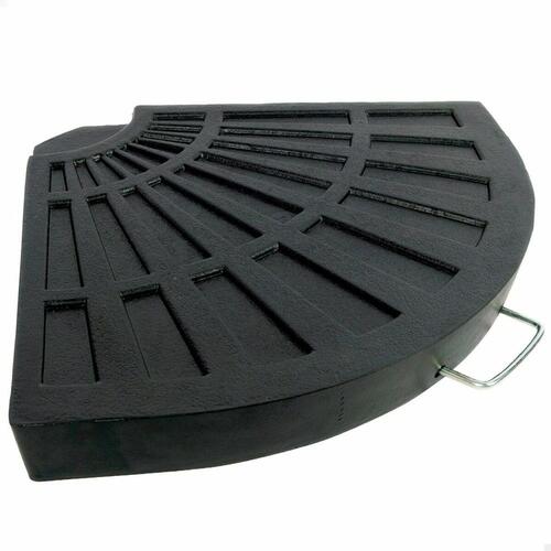 Fod for strandparasol Aktive Sort 12 kg Aluminium Polyesterharpisk 47 x 64 x 4 cm